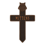 Whitehall Kitten with Yarn Memorial Cross Personalized Plaque - Oil-Rubbed Bronze