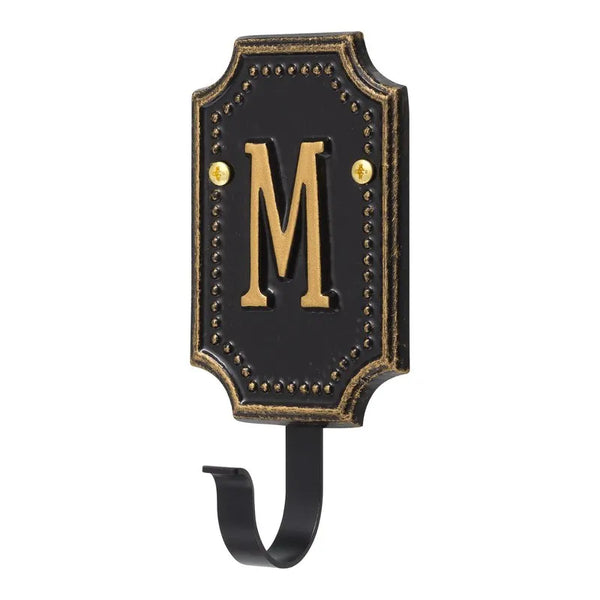 Whitehall Products Whitehall Beaded Monogram Hook Personalized Plaque