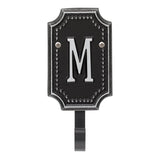 Whitehall Beaded Monogram Hook Personalized Plaque - Black/Silver