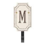 Whitehall Beaded Monogram Hook Personalized Plaque - Coastal Clay