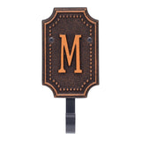 Whitehall Beaded Monogram Hook Personalized Plaque - Oil-Rubbed Bronze