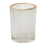 Ritzy Ribbed Glass Votive Candleholders By Accent Decor