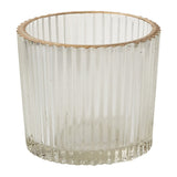Ritzy Ribbed Glass Votive Candleholders By Accent Decor