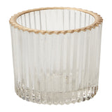 Ritzy Ribbed Glass Votive Candleholders By Accent Decor