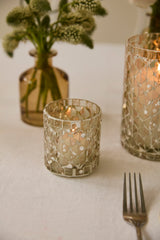 Moonlit Glass Votive Candleholders By Accent Decor