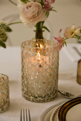 Moonlit Glass Votive Candleholders By Accent Decor