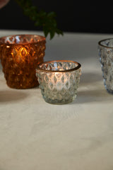 Cristal Glass Votive Candleholders By Accent Decor