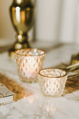 Cristal Glass Votive Candleholders By Accent Decor