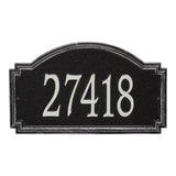 Whitehall Williamsburg Estate Wall 1-Line Personalized Address Plaque - Black/Silver