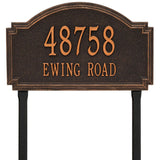Whitehall Williamsburg Estate Lawn 2-Line Personalized Address Plaque - Oil-Rubbed Bronze