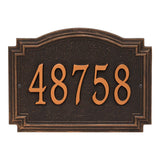 Whitehall Williamsburg Standard Wall 1-Line Personalized Address Plaque - Oil-Rubbed Bronze