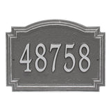 Whitehall Williamsburg Standard Wall 1-Line Personalized Address Plaque - Pewter/Silver