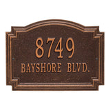 Whitehall Williamsburg Standard Wall 2-Line Personalized Address Plaque - Antique Copper
