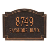 Whitehall Williamsburg Standard Wall 2-Line Personalized Address Plaque - Oil-Rubbed Bronze