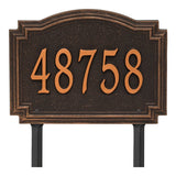 Whitehall Williamsburg Standard Lawn 1-Line Personalized Address Plaque - Oil-Rubbed Bronze