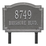 Whitehall Williamsburg Standard Lawn 2-Line Personalized Address Plaque - Pewter/Silver