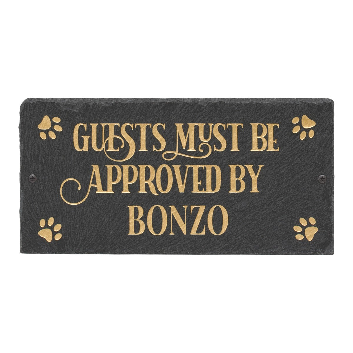 Whitehall Products Pet Approved Personalized Etched Wall Slate Sign (4 Styles)