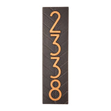 Whitehall Modern Herringbone Vertical Standard Wall 1-Line Personalized Address Plaque - Oil-Rubbed Bronze