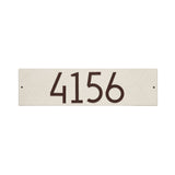 Whitehall Modern Herringbone Horizontal Standard Wall 1-Line Personalized Address Plaque - Coastal Clay