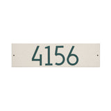 Whitehall Modern Herringbone Horizontal Standard Wall 1-Line Personalized Address Plaque - Coastal Green