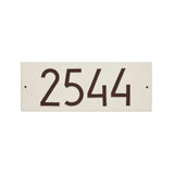 Whitehall Mid-Century Modern Rectangle Standard Wall 1-Line Personalized Address Plaque - Coastal Clay