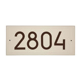 Whitehall Double Line Modern Font Rectangle Estate Wall 1-Line Personalized Address Plaque - Coastal Clay