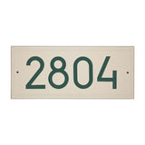 Whitehall Double Line Modern Font Rectangle Estate Wall 1-Line Personalized Address Plaque - Coastal Green