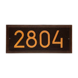 Whitehall Double Line Modern Font Rectangle Estate Wall 1-Line Personalized Address Plaque - Oil-Rubbed Bronze