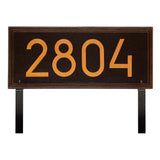 Whitehall Double Line Modern Font Rectangle Estate Lawn 1-Line Personalized Address Plaque - Oil-Rubbed Bronze
