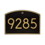 Whitehall Cape Charles Modern Font Estate Wall 1-Line Personalized Address Plaque - Black/Gold