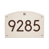 Whitehall Cape Charles Modern Font Estate Wall 1-Line Personalized Address Plaque - Coastal Clay