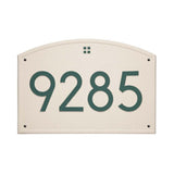 Whitehall Cape Charles Modern Font Estate Wall 1-Line Personalized Address Plaque - Coastal Green
