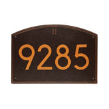 Whitehall Cape Charles Modern Font Estate Wall 1-Line Personalized Address Plaque - Oil-Rubbed Bronze