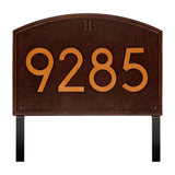 Whitehall Cape Charles Modern Font Estate Lawn 1-Line Personalized Address Plaque - Antique Copper
