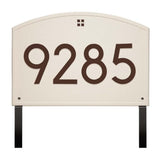 Whitehall Cape Charles Modern Font Estate Lawn 1-Line Personalized Address Plaque - Coastal Clay