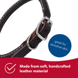 Circle T Latigo Leather Round Dog Collar