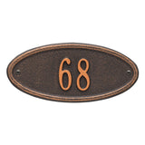 Whitehall Madison Oval Petite Wall 1-Line Personalized Address Plaque - Oil-Rubbed Bronze