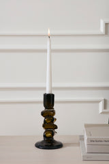 Foundation Sculptural Glass Candleholders By Accent Decor