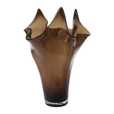 Peaked Glass Sculptural Vase By Accent Decor