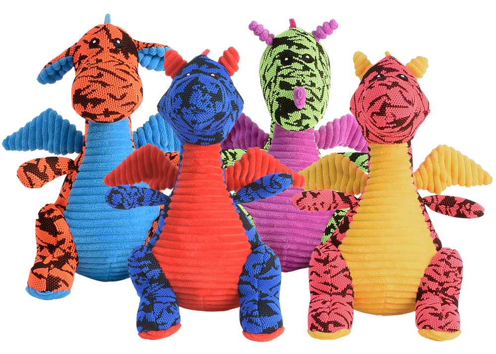Multipet Dragons Plush Dog Toy - 10"