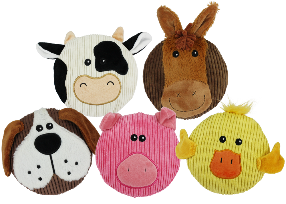 Multipet Sub-Woofers Assorted Plush Dog Toy - 7"