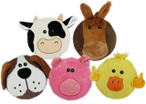 Multipet Sub-Woofers Assorted Plush Dog Toy - 7"