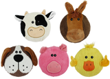 Multipet Sub-Woofers Assorted Plush Dog Toy - 7"