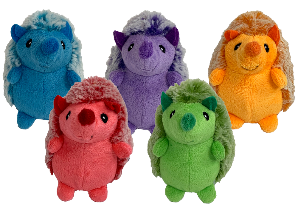 Multipet Minipet Hedgehog Plush Dog Toy - 4"
