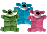 Multipet Minipet Loofa Squeaker Mat Plush Dog Toy - 6.5"