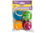 Multipet Minipet Squeaky Tennis Ball Dog Toy - 4-Pack