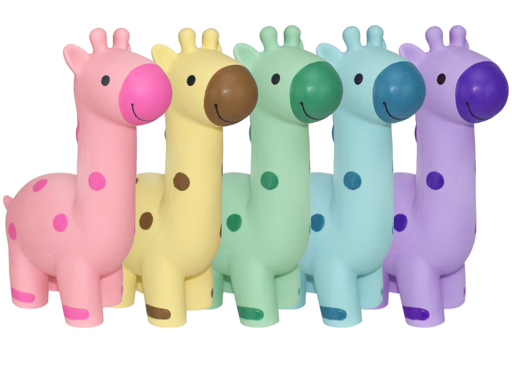 Multipet Minipet Latex Giraffe Dog Toy - 5.75"