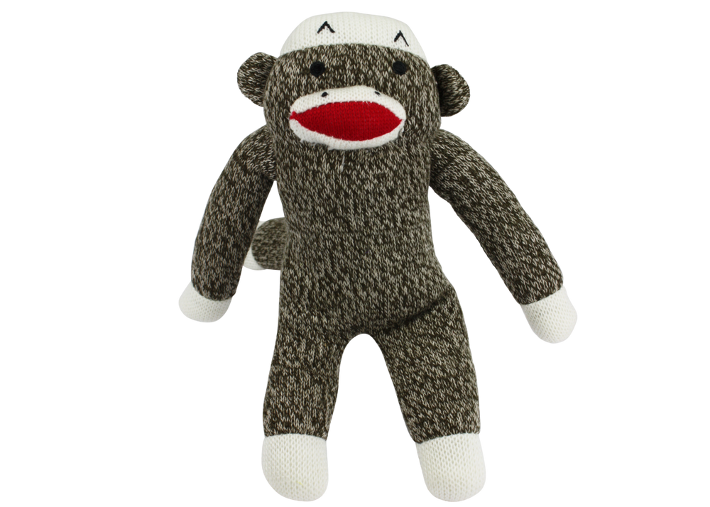 Multipet Sock Pal Monkey Plush Dog Toy - 10"