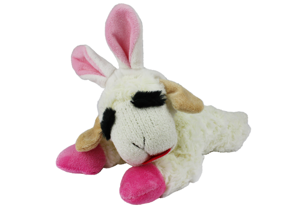 Multipet Easter Lamb Chop Plush Dog Toy - 10.5"