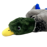 KONG Wild Low Stuff Mallard Gray Plush Dog Toy, Medium - view 5